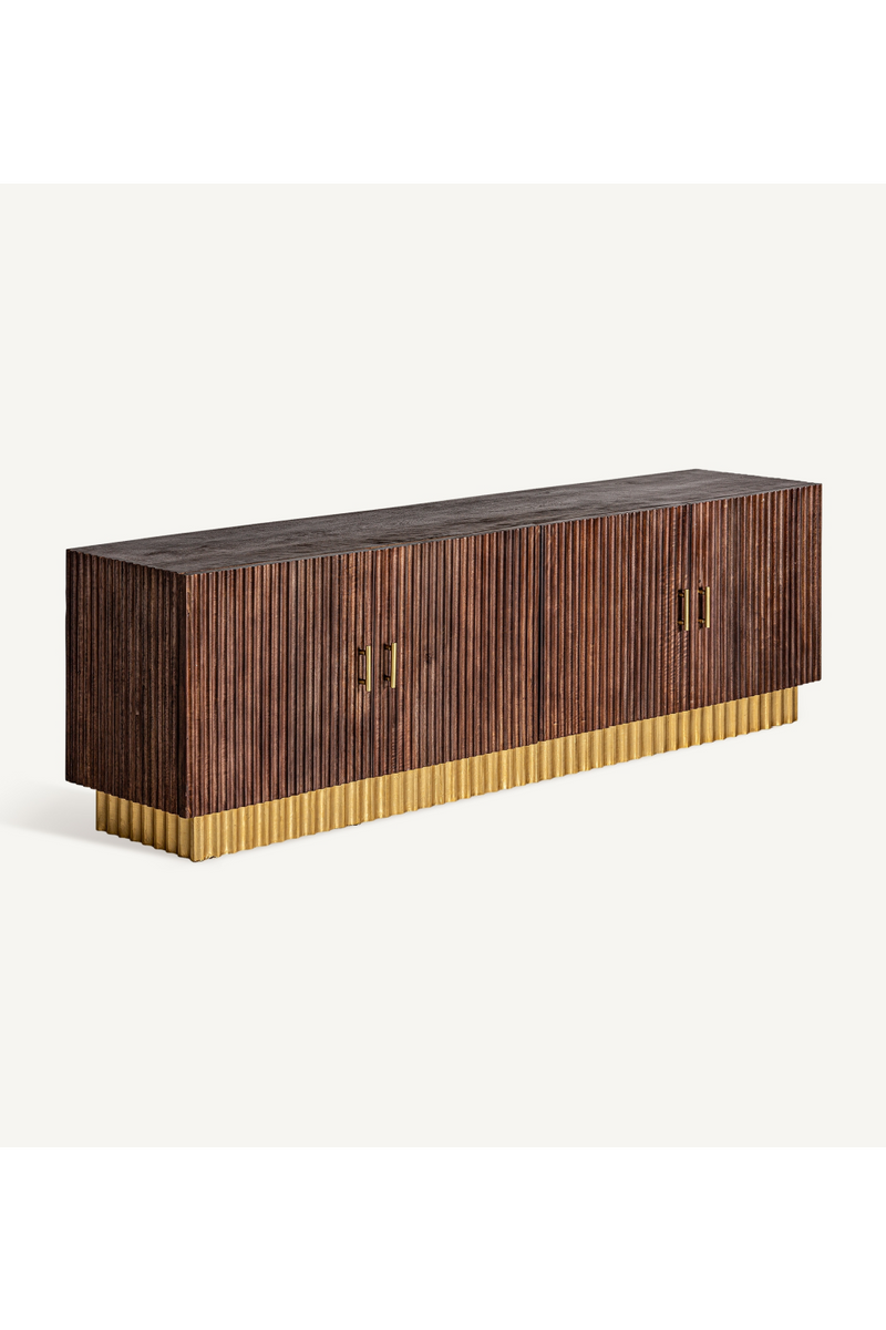 Fluted Mango Wood Media Unit | Vical Home Mesia | Woodfurniture.com