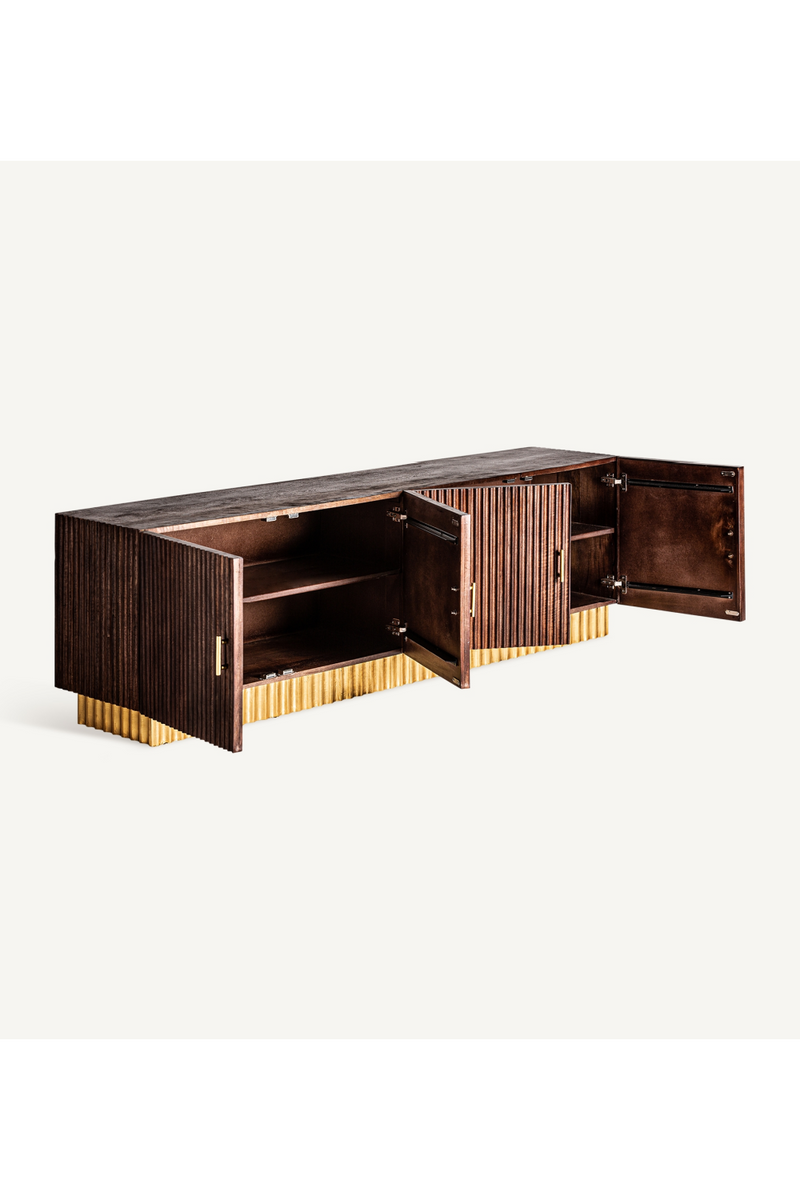 Fluted Mango Wood Media Unit | Vical Home Mesia | Woodfurniture.com