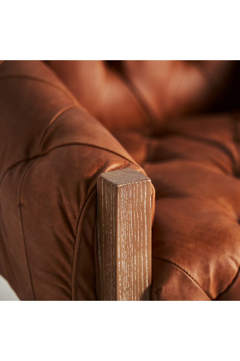 Tufted Brown Leather Armchair | Vical Home Glinsk | Woodfurniture.com