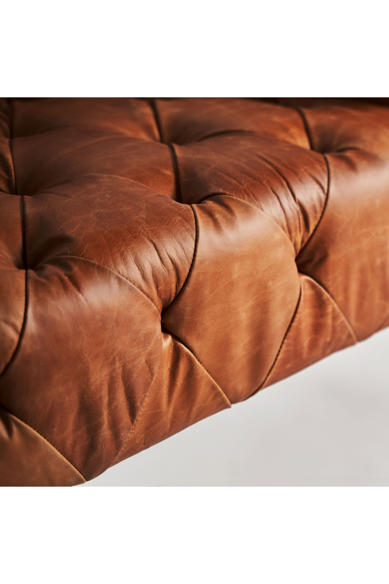 Tufted Brown Leather Armchair | Vical Home Glinsk | Woodfurniture.com