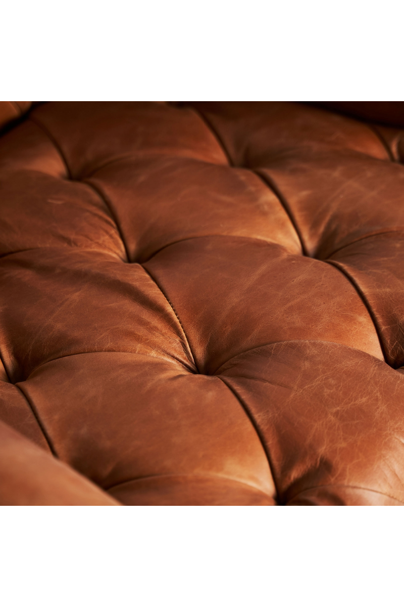 Tufted Brown Leather Armchair | Vical Home Glinsk | Woodfurniture.com