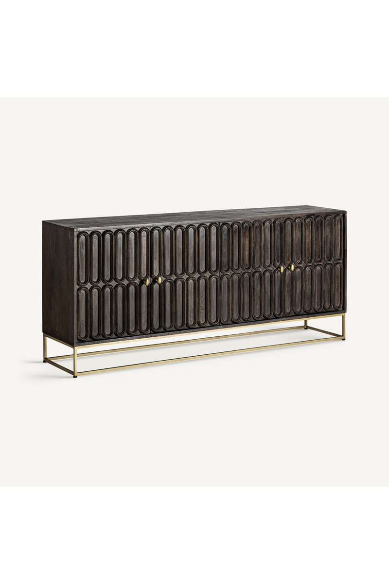 Dark Wooden Embossed Sideboard | Vical Home Emly | Woodfurniture.com