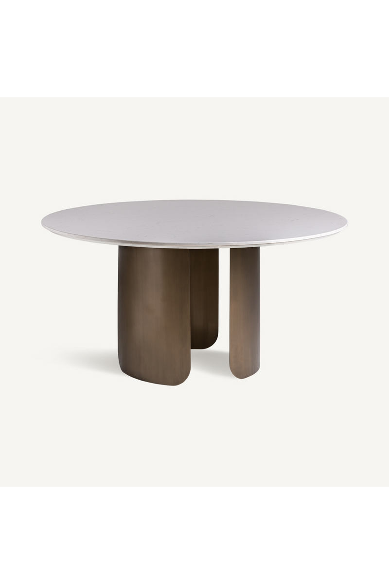 Gray Stone Round Dining Table | Vical Home Vimperk | Woodfurniture.com