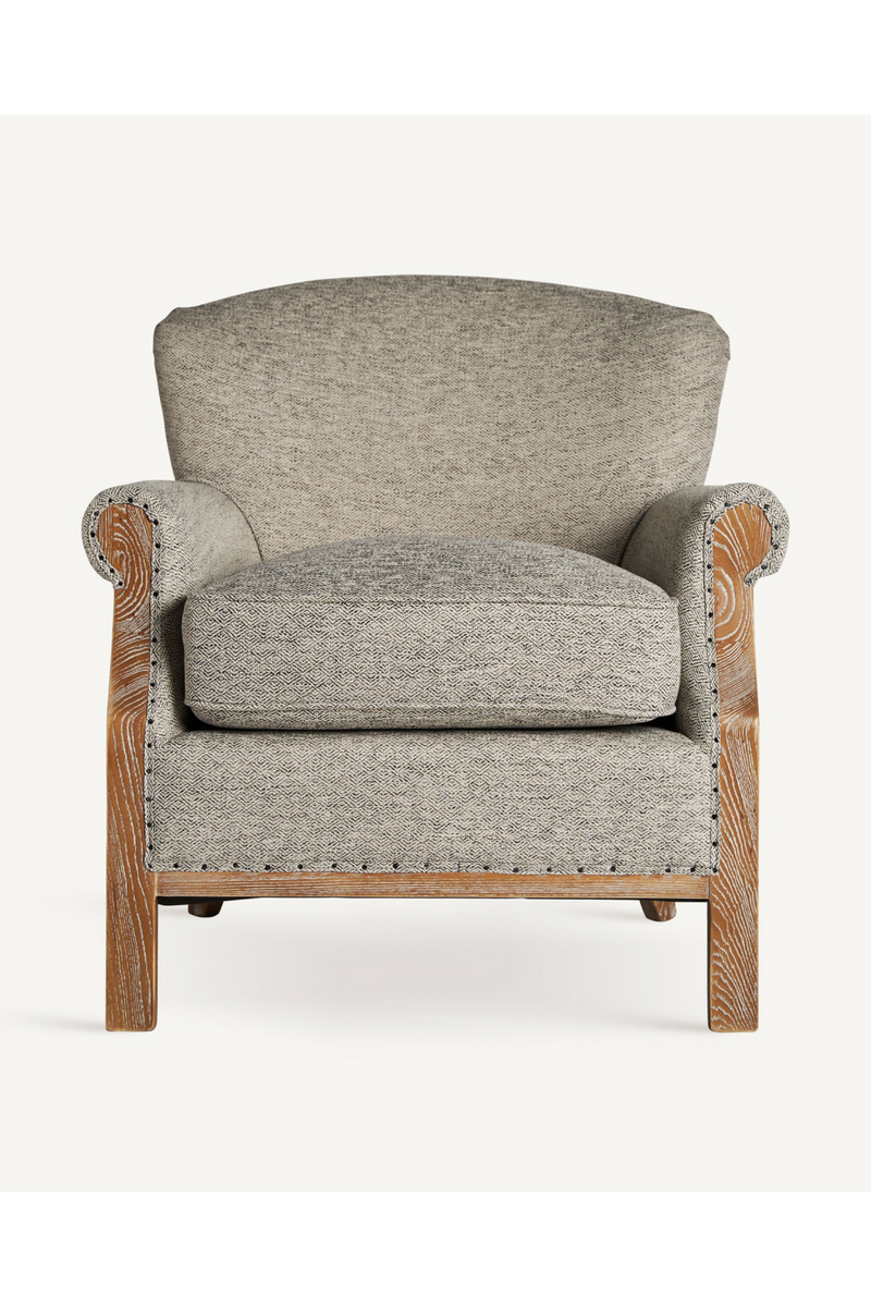 Gray Rolled Arm Lounge Chair | Vical Home Laronxe | Woodfurniture.com