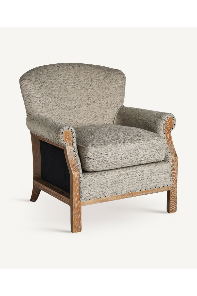 Gray Rolled Arm Lounge Chair | Vical Home Laronxe | Woodfurniture.com