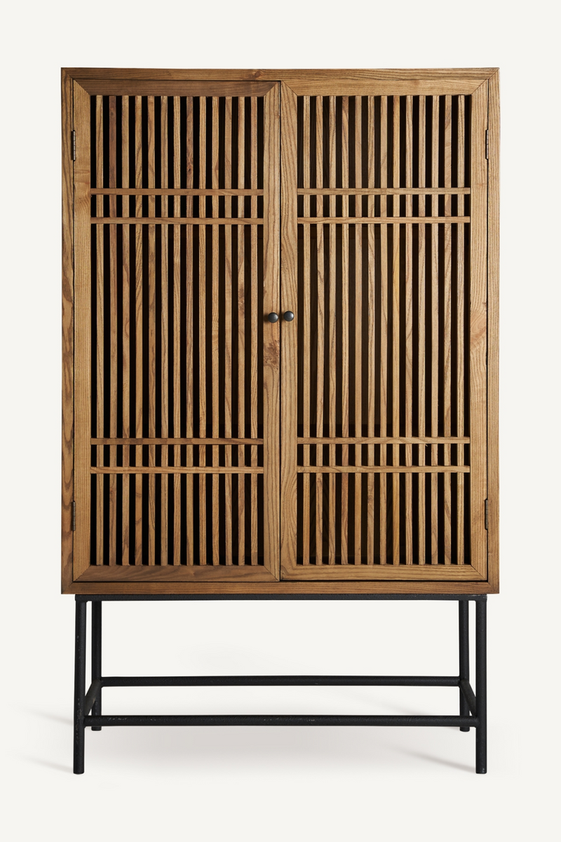 Slatted Elm Wood Cabinet | Vical Home Xuzhou | Woodfurniture.com