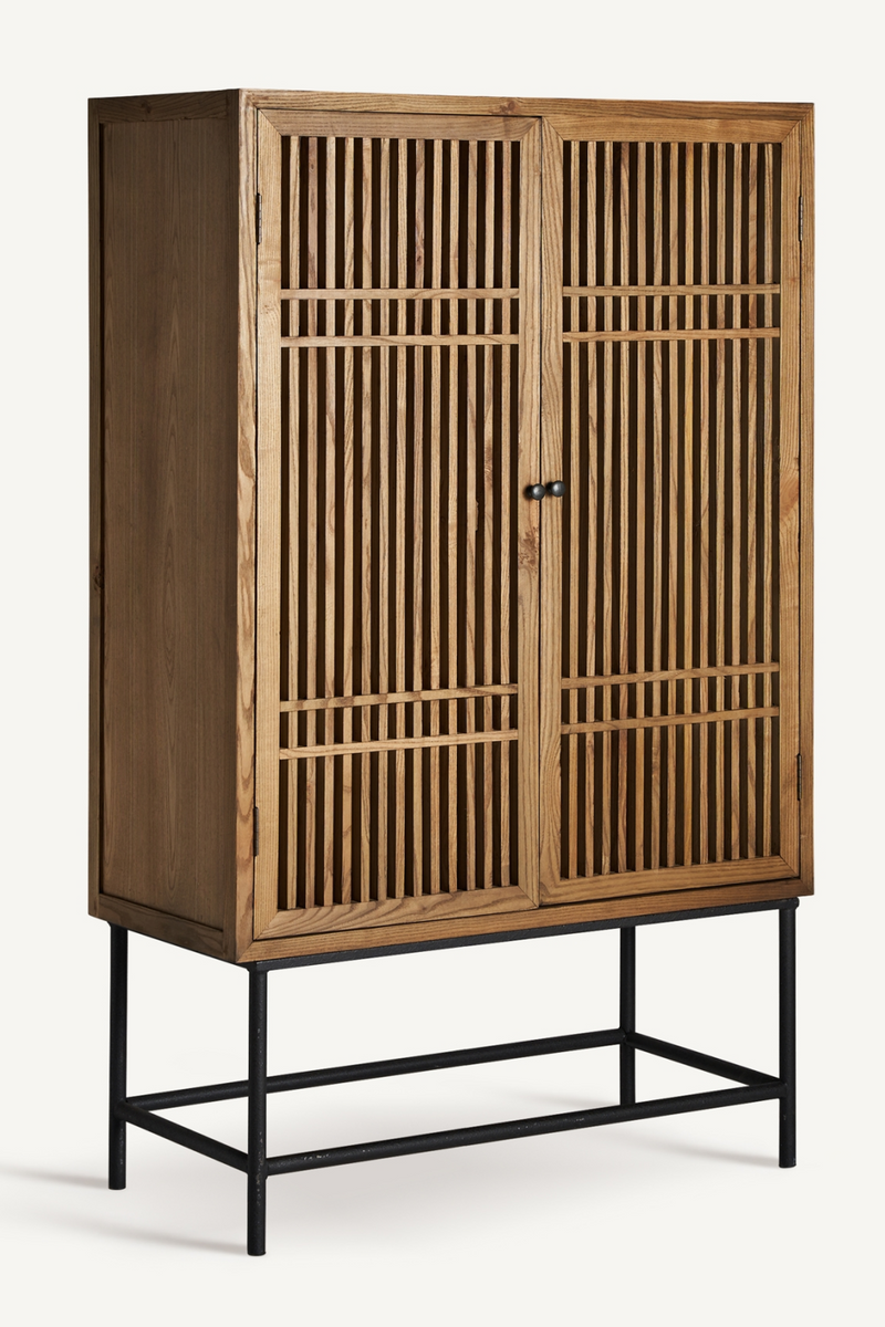 Slatted Elm Wood Cabinet | Vical Home Xuzhou | Woodfurniture.com