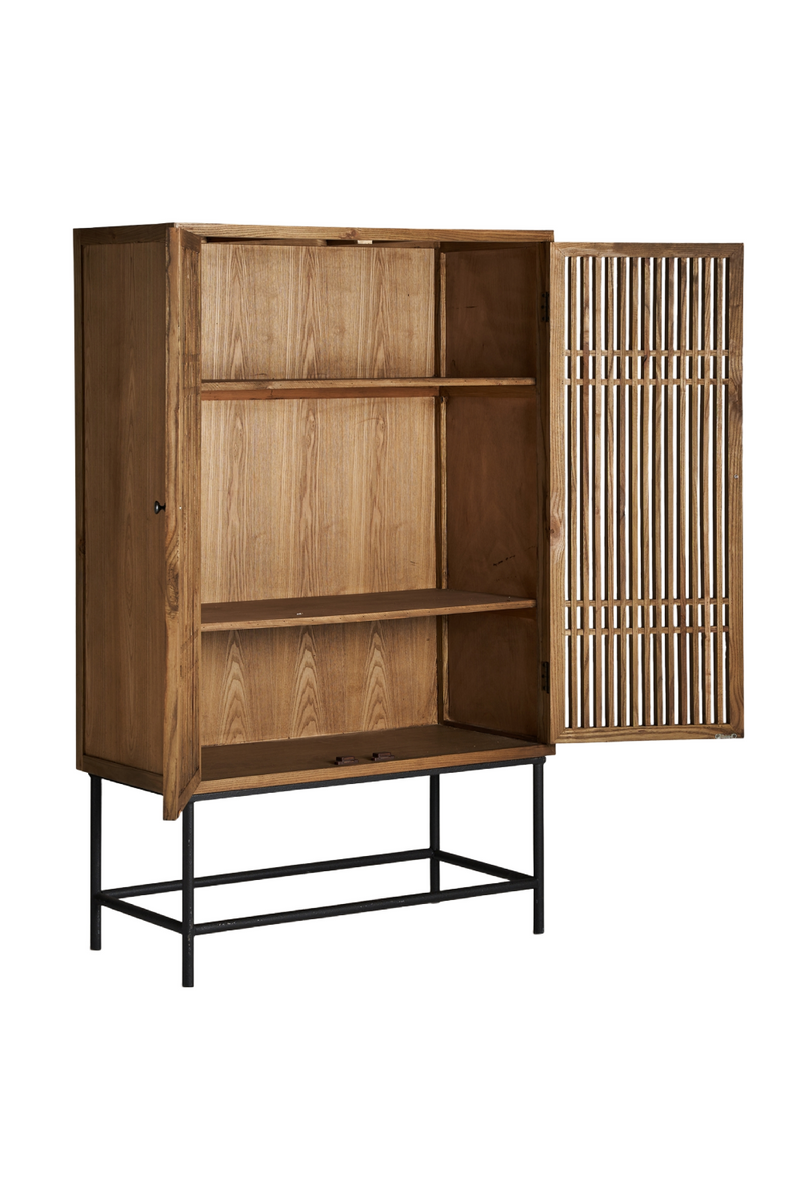 Slatted Elm Wood Cabinet | Vical Home Xuzhou | Woodfurniture.com