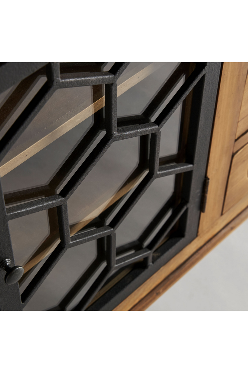 Hexagonal Patterned 4-Door Sideboard | Vical Home Lavik | Woodfurniture.com