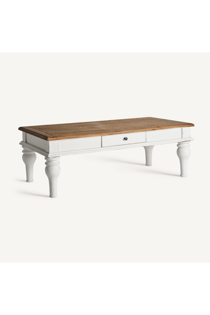 White 1-Drawer Coffee Table | Vical Home Cirella | Oroatrade.com