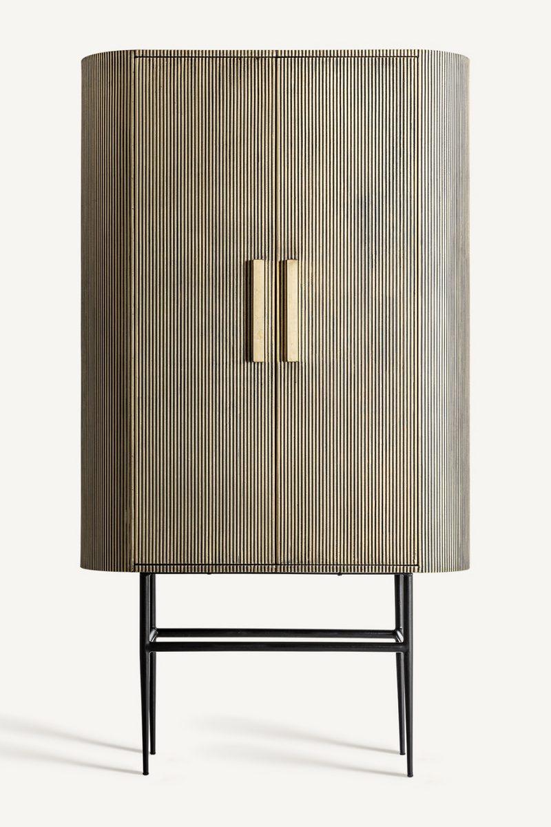 Gold Ridged 2-Door Cabinet | Vical Home Valbruna | Oroatrade.com