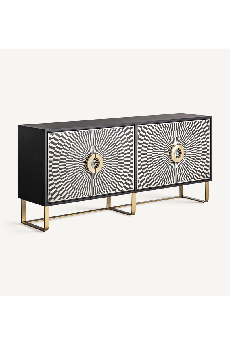 Black & White 4-Door Sideboard | Vical Home Gatsby | Woodfurniture.com