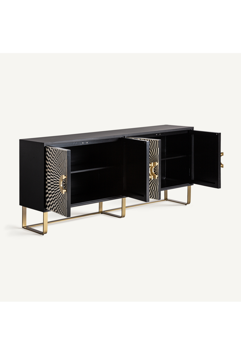 Black & White 4-Door Sideboard | Vical Home Gatsby | Woodfurniture.com