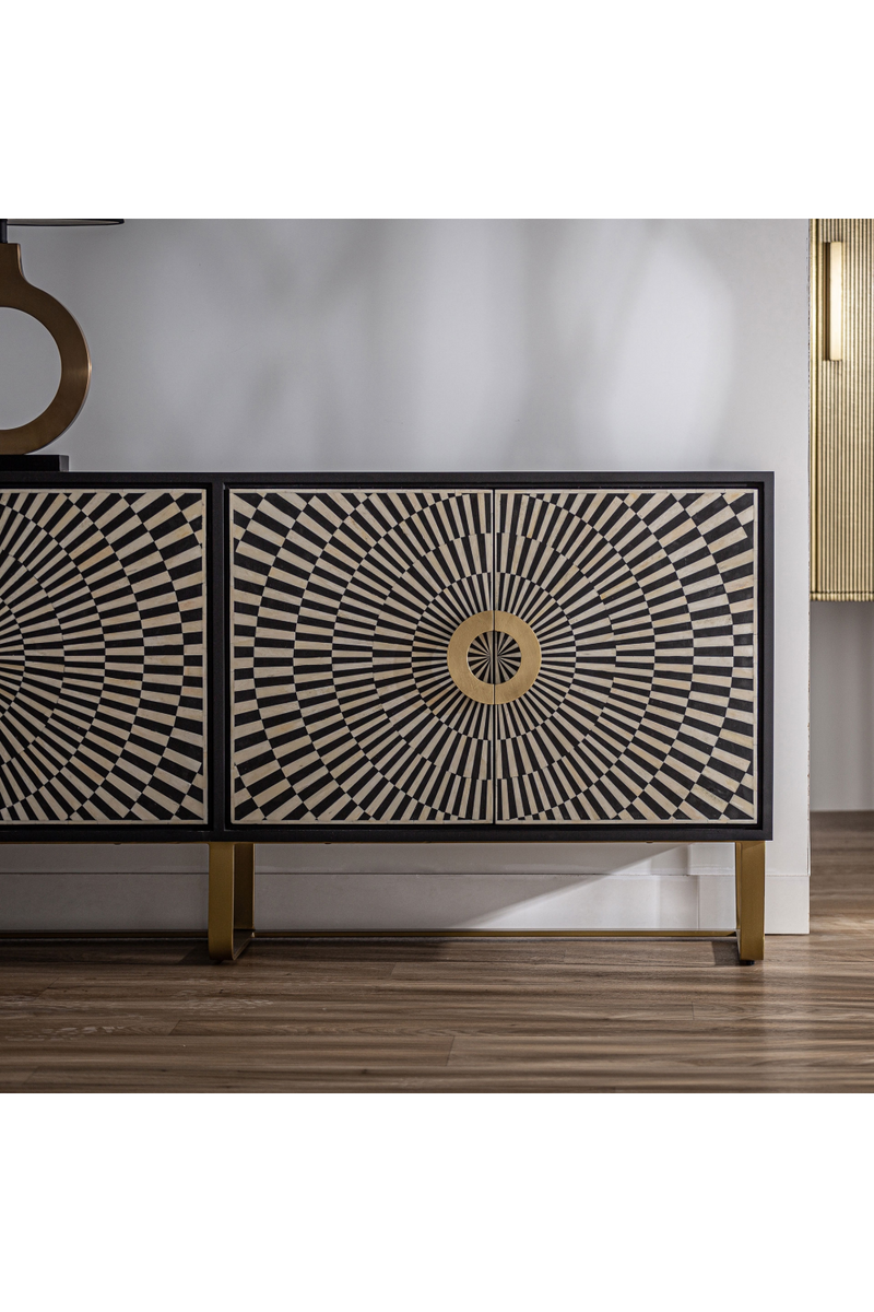 Black & White 4-Door Sideboard | Vical Home Gatsby | Woodfurniture.com