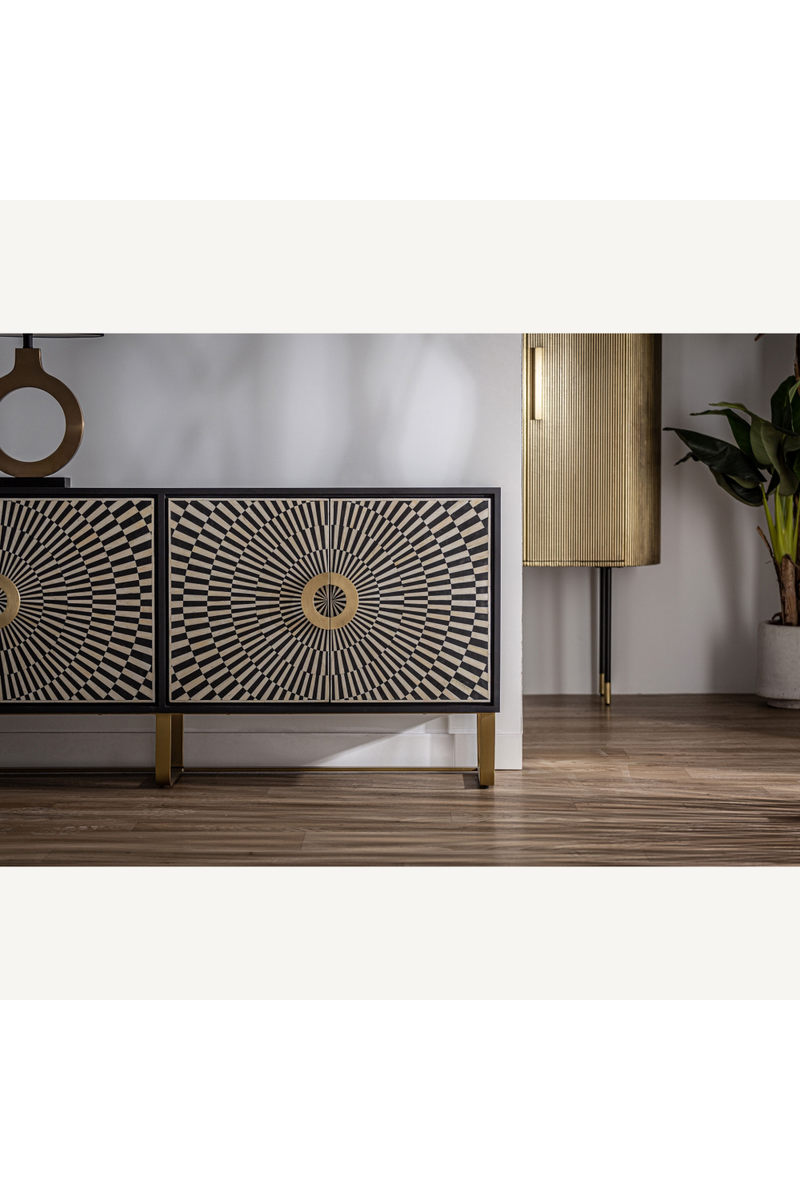 Black & White 4-Door Sideboard | Vical Home Gatsby | Woodfurniture.com