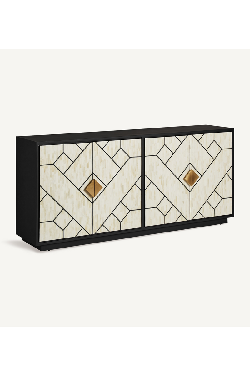 White & Gold Modern Sideboard | Vical Home Charmes | Woodfurniture.com