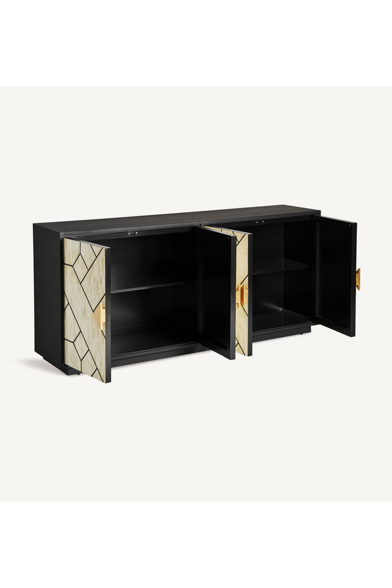 White & Gold Modern Sideboard | Vical Home Charmes | Woodfurniture.com