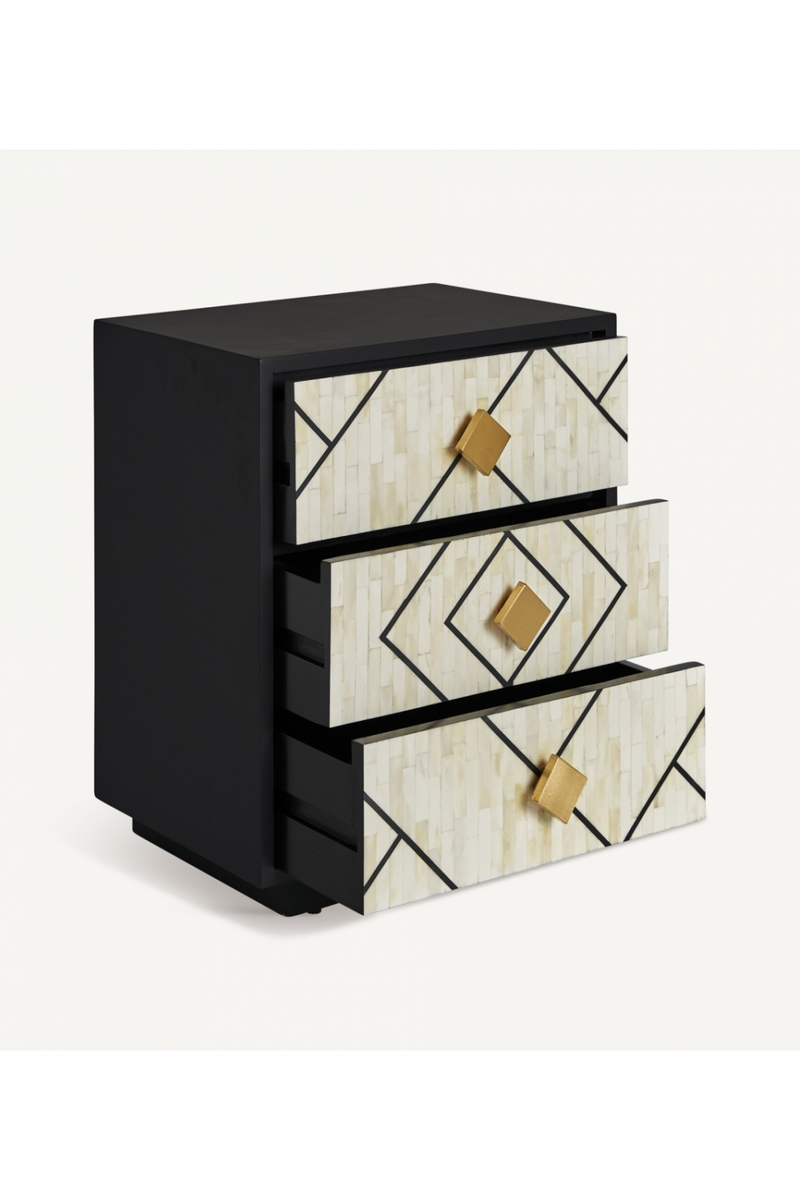 White Front 3-Drawer Nightstand | Vical Home Charmes | Woodfurniture.com