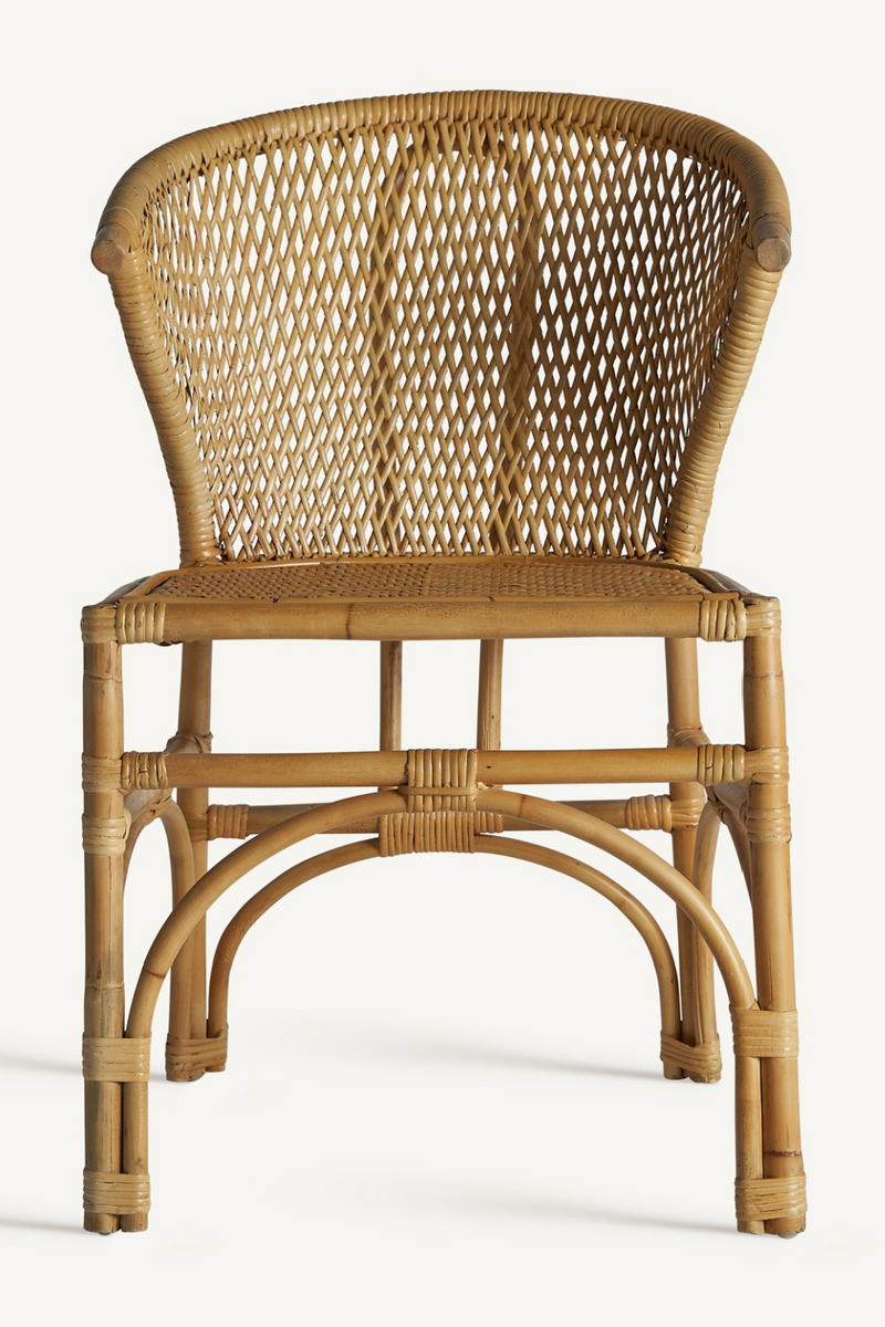 Rattan Curved  Accent Chair | Vical Home Nalles | Woodfurniture.com