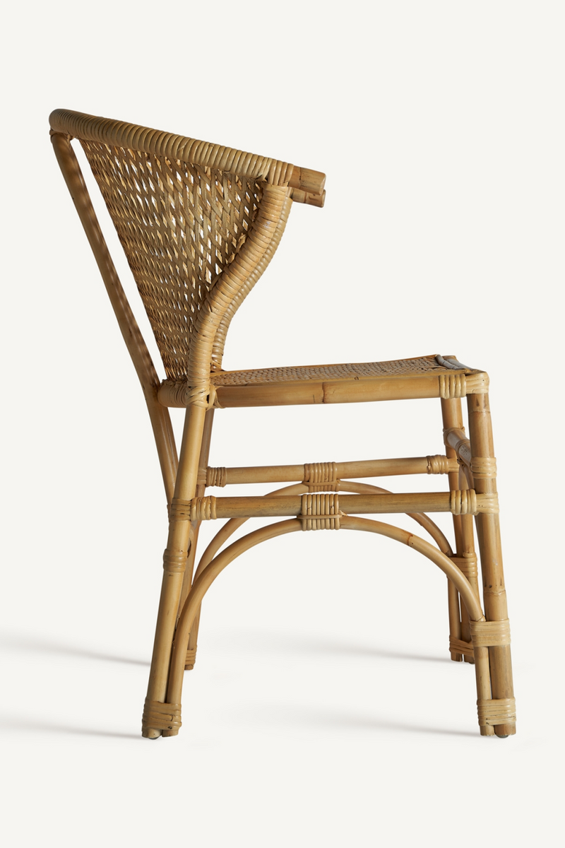 Rattan Curved Dining Chair | Vical Home Nalles | Woodfurniture.com