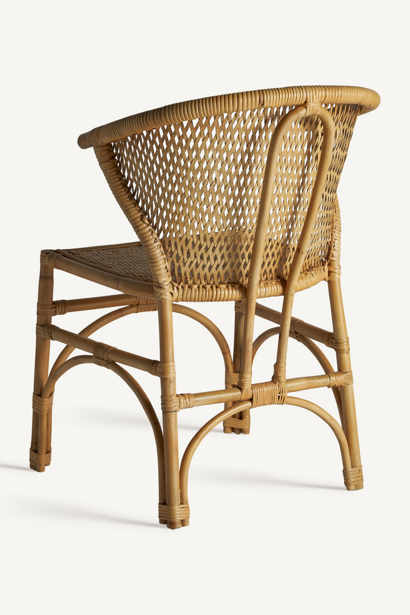 Rattan Curved  Accent Chair | Vical Home Nalles | Woodfurniture.com