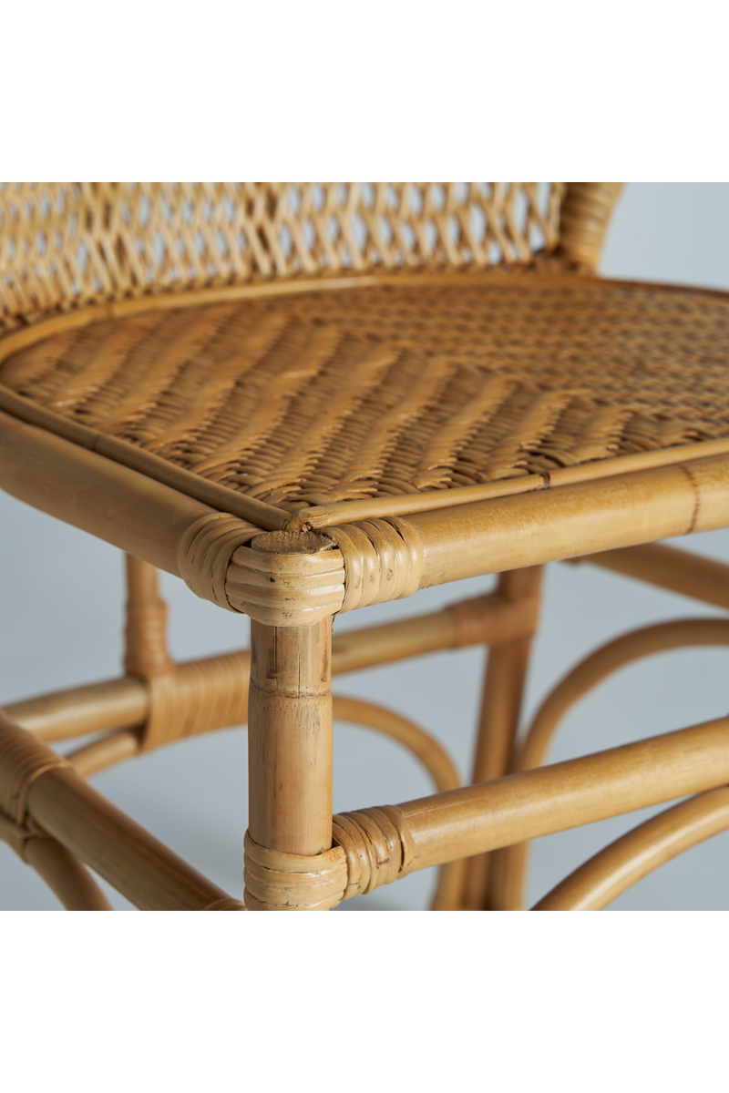 Rattan Curved Dining Chair | Vical Home Nalles | Woodfurniture.com