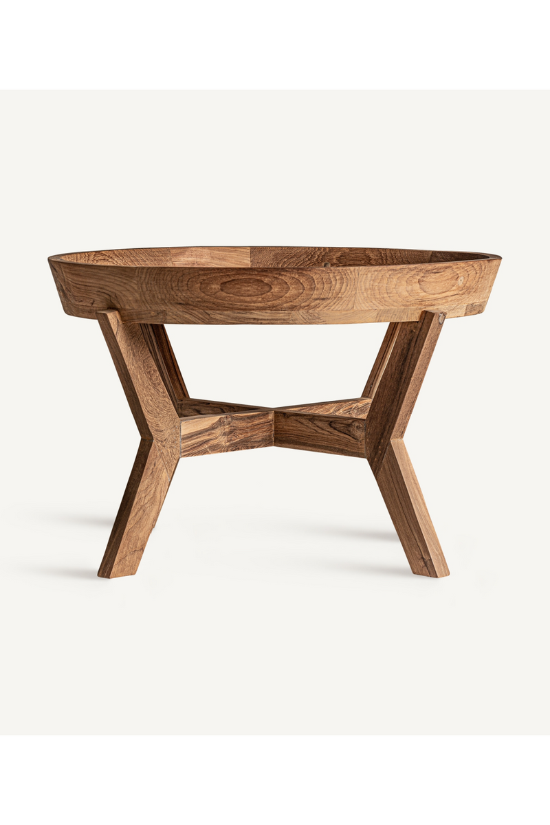 Teak Round Side Table | Vical Home Aups | Woodfurniture.com