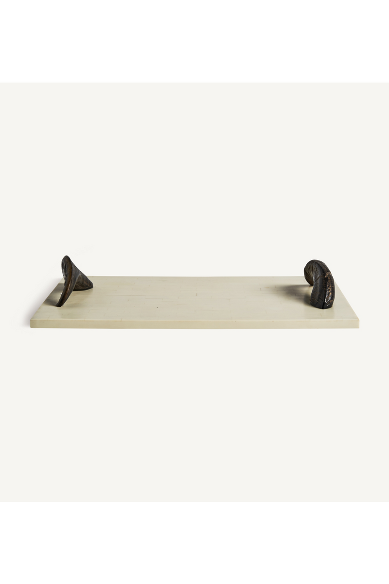 Ivory Colored Rectangular Tray | Vical Home Kadie | Woodfurniture.com