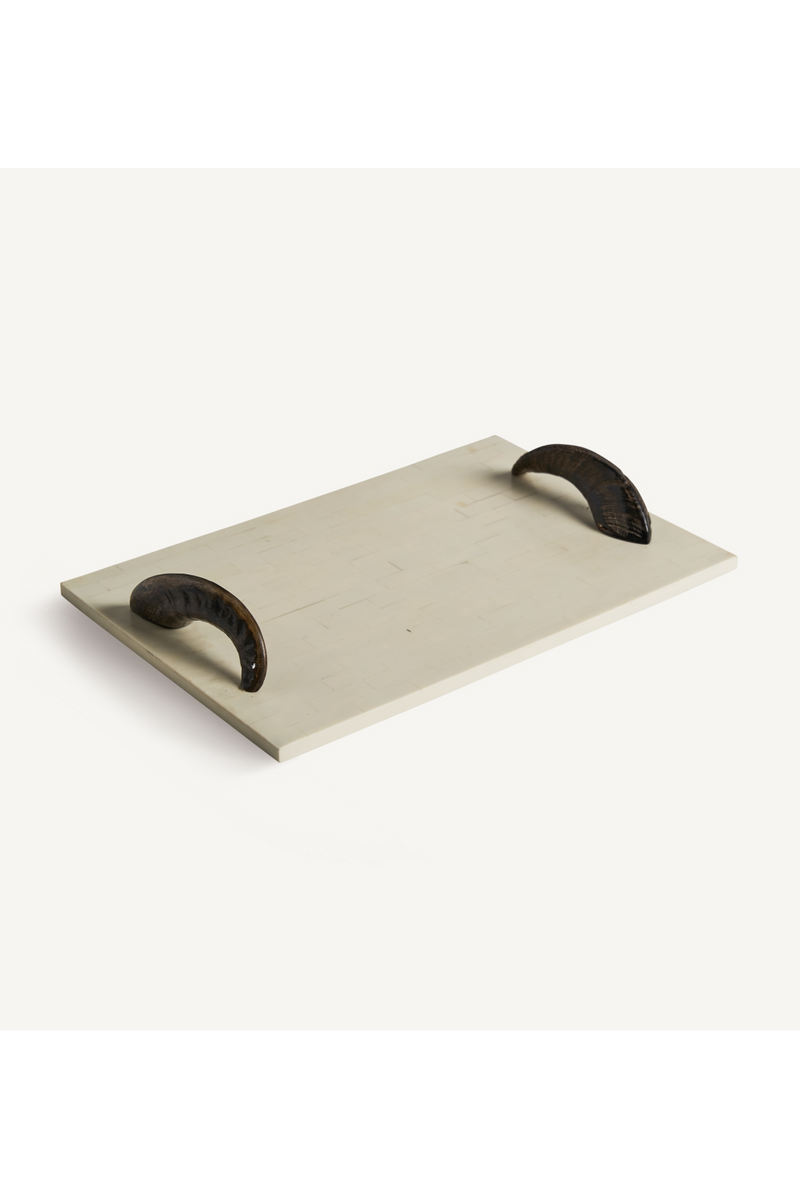 Ivory Colored Rectangular Tray | Vical Home Kadie | Woodfurniture.com