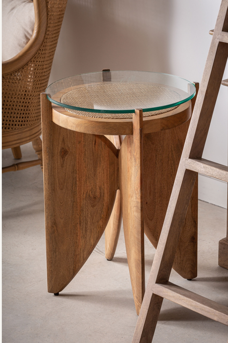 Rattan Accent Side Table | Vical Home Riesa | Woodfurniture.com