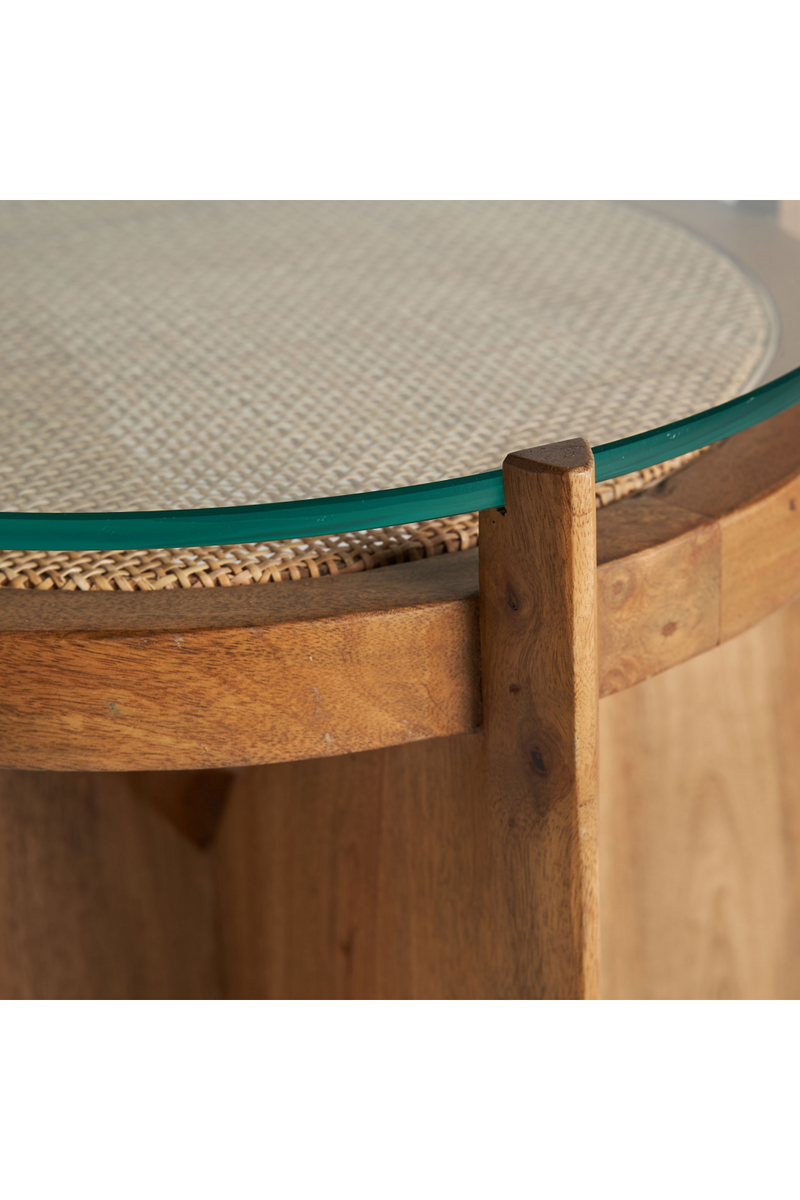 Rattan Accent Side Table | Vical Home Riesa | Woodfurniture.com