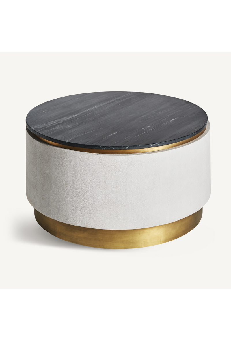 Round Black Marble Coffee Table | Vical Home Zerbst | Woodfurniture.com