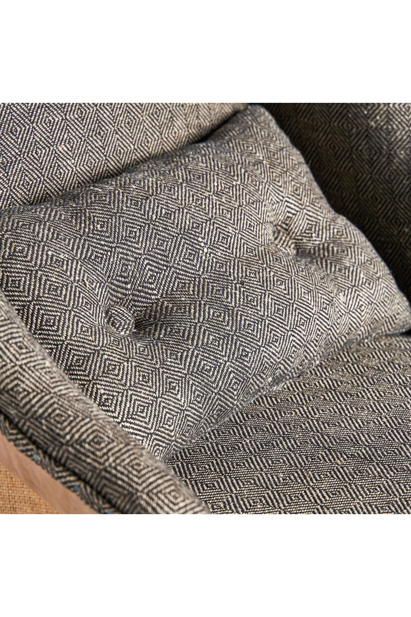 Gray Padded Mango Wood Armchair | Vical Home Ruoms | Woodfurniture.com