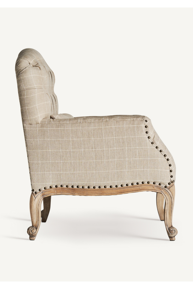 Beige Tufted Armchair | Vical Home Morbier | Woodfurniture.com