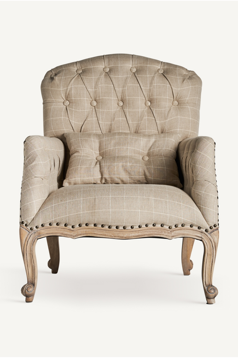 Beige Tufted Armchair | Vical Home Morbier | Woodfurniture.com