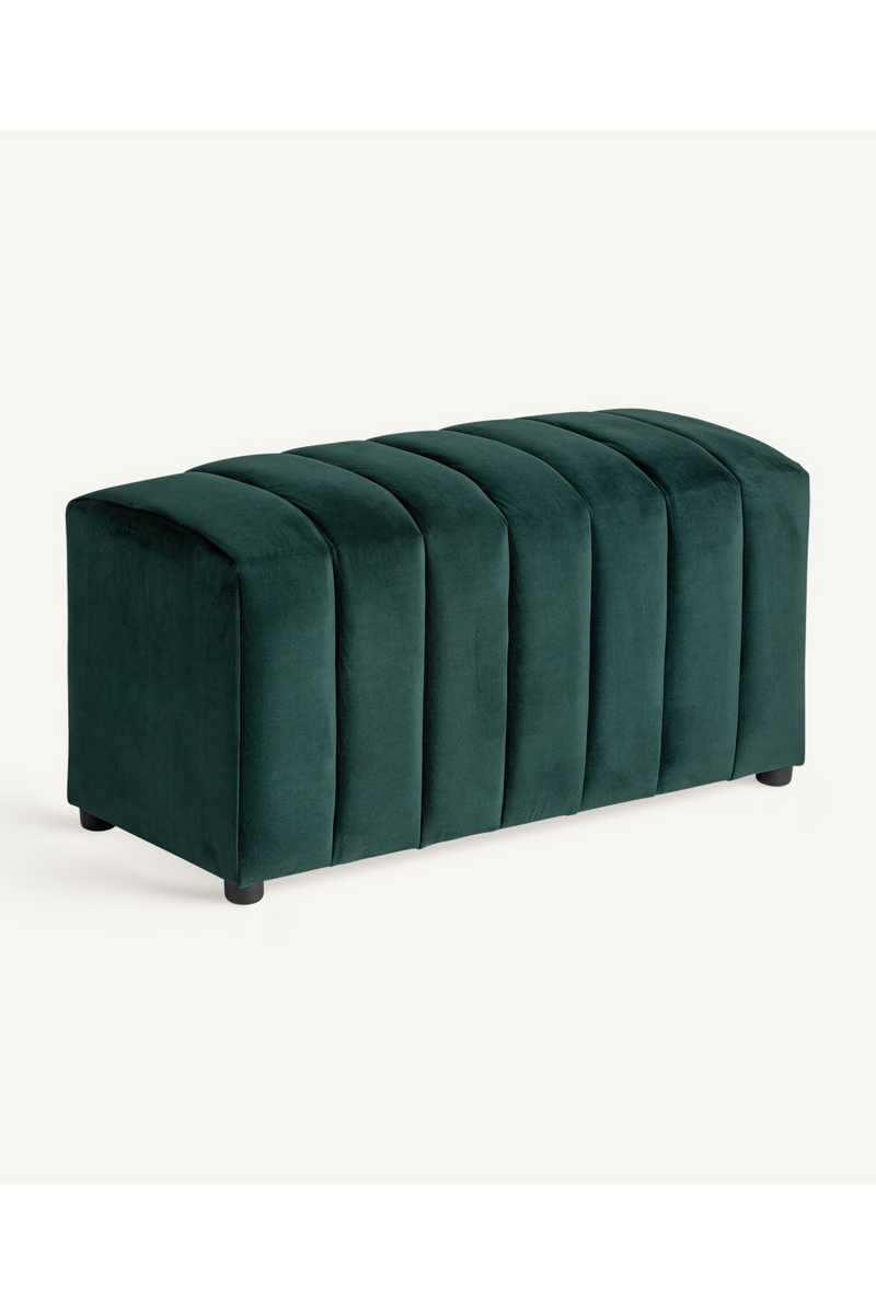 Velvet Channeled Ottoman | Vical Home Marsa | Woodfurniture.com