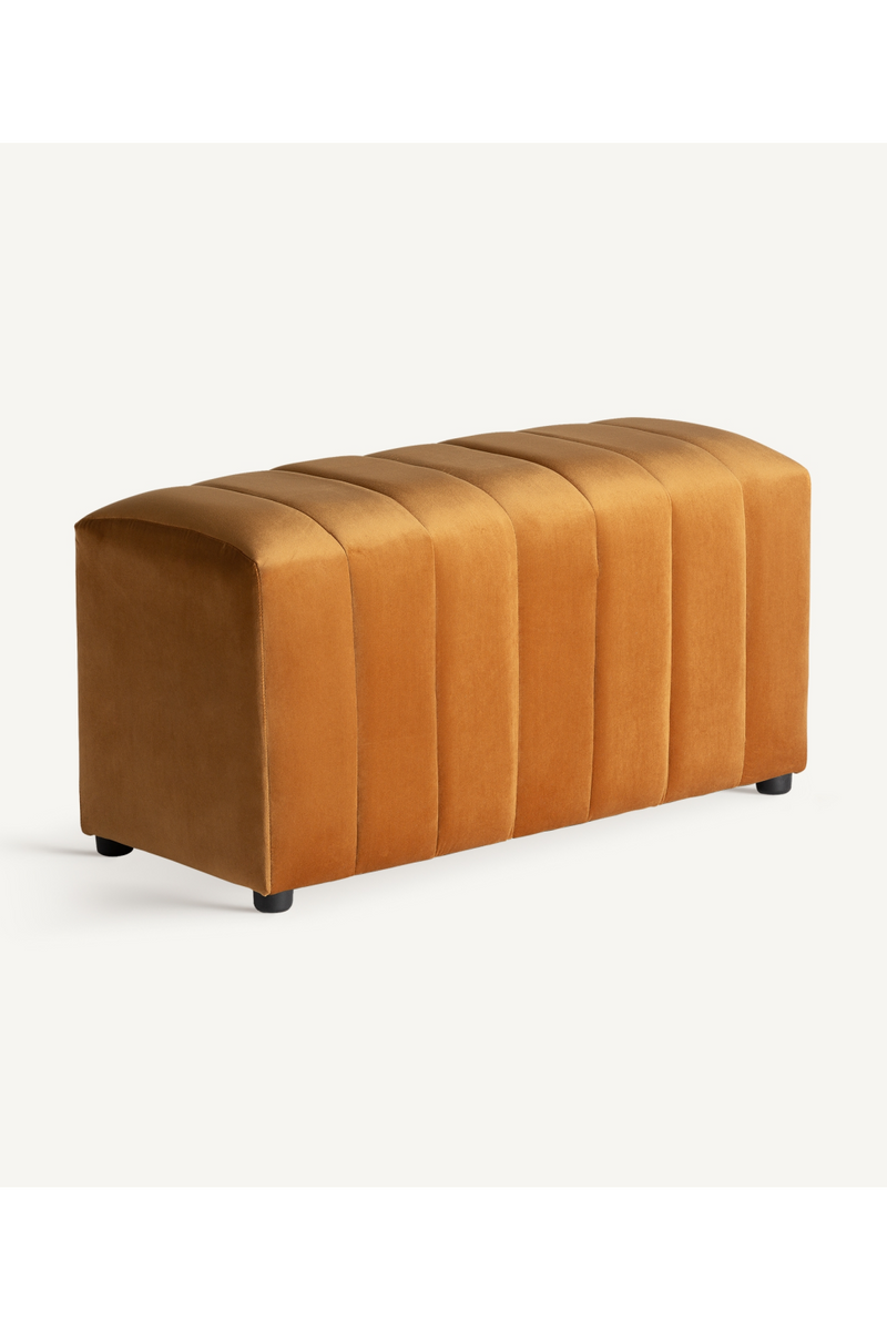 Velvet Channeled Ottoman | Vical Home Marsa | Woodfurniture.com