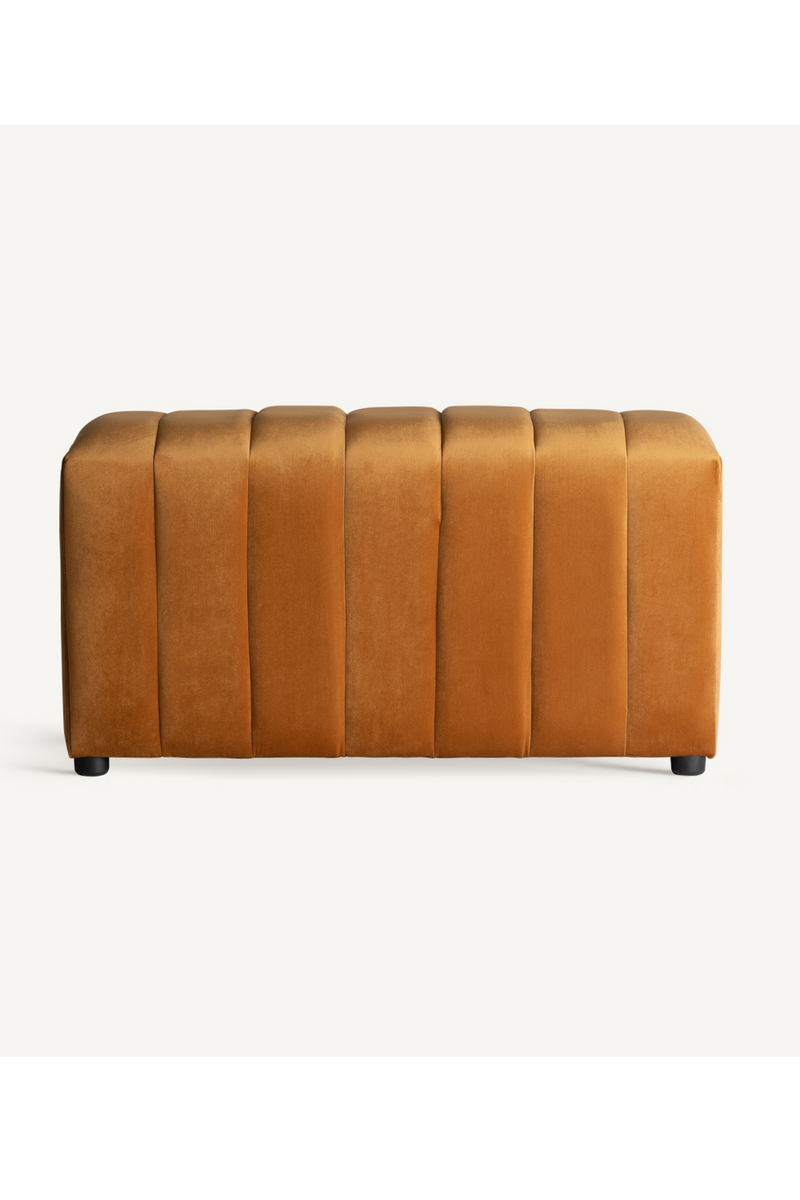 Velvet Channeled Ottoman | Vical Home Marsa | Woodfurniture.com