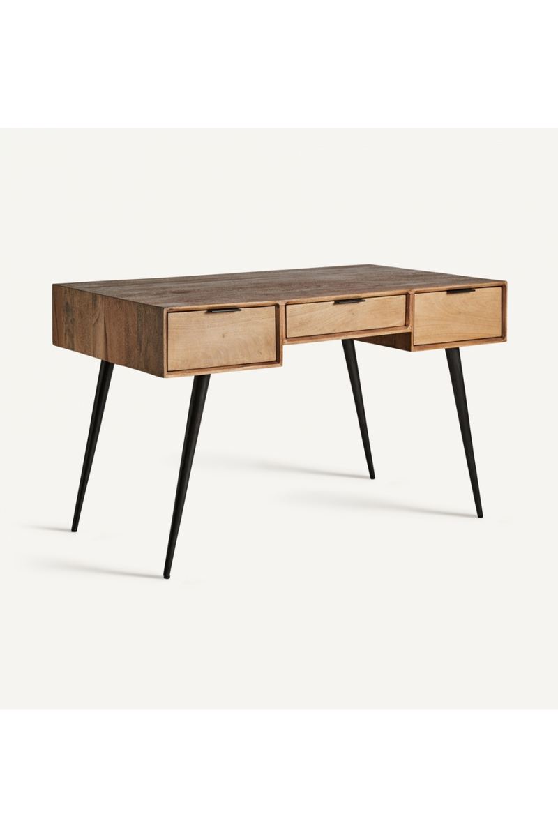 Mango Wood 3-Drawer Desk | Vical Home Sered | Oroatrade.com