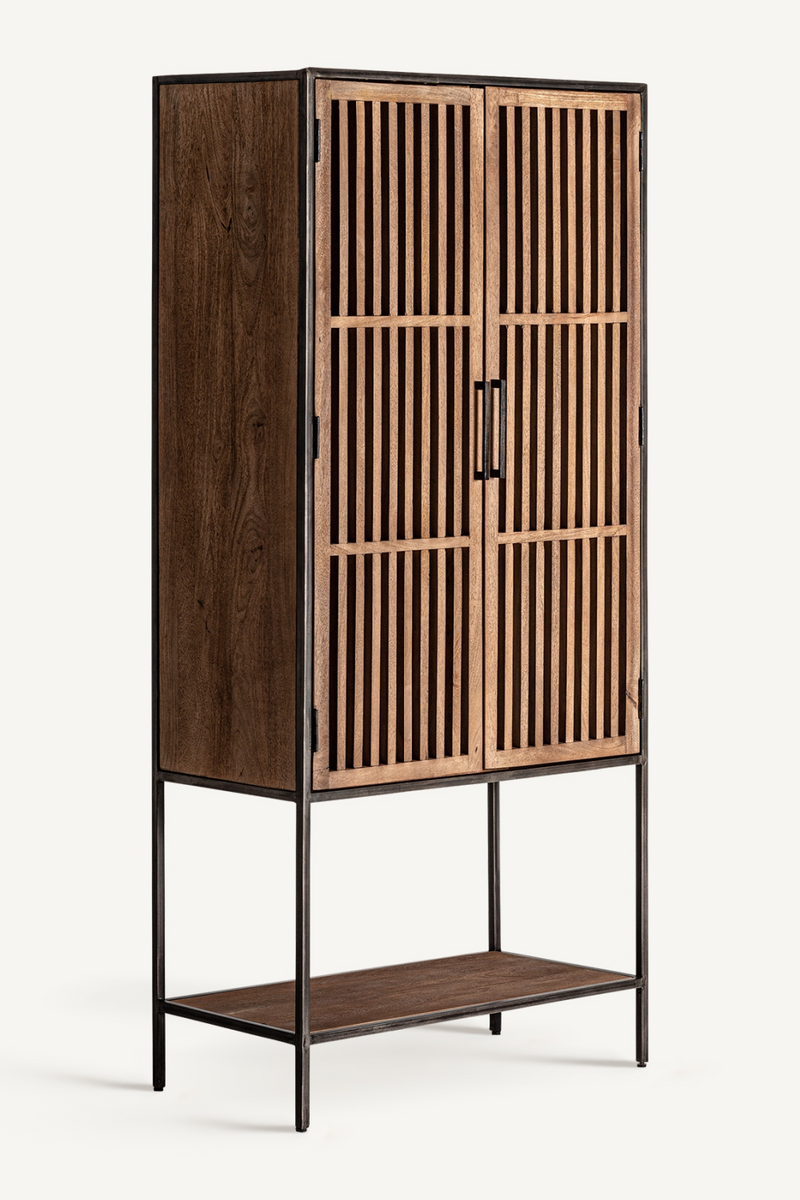 Slatted Mango Wood Cabinet | Vical Home Gaffney | Woodfurniture.com