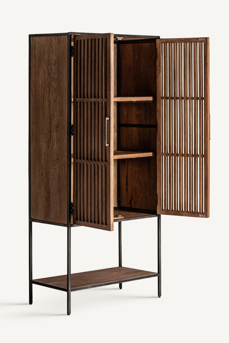 Slatted Mango Wood Cabinet | Vical Home Gaffney | Woodfurniture.com