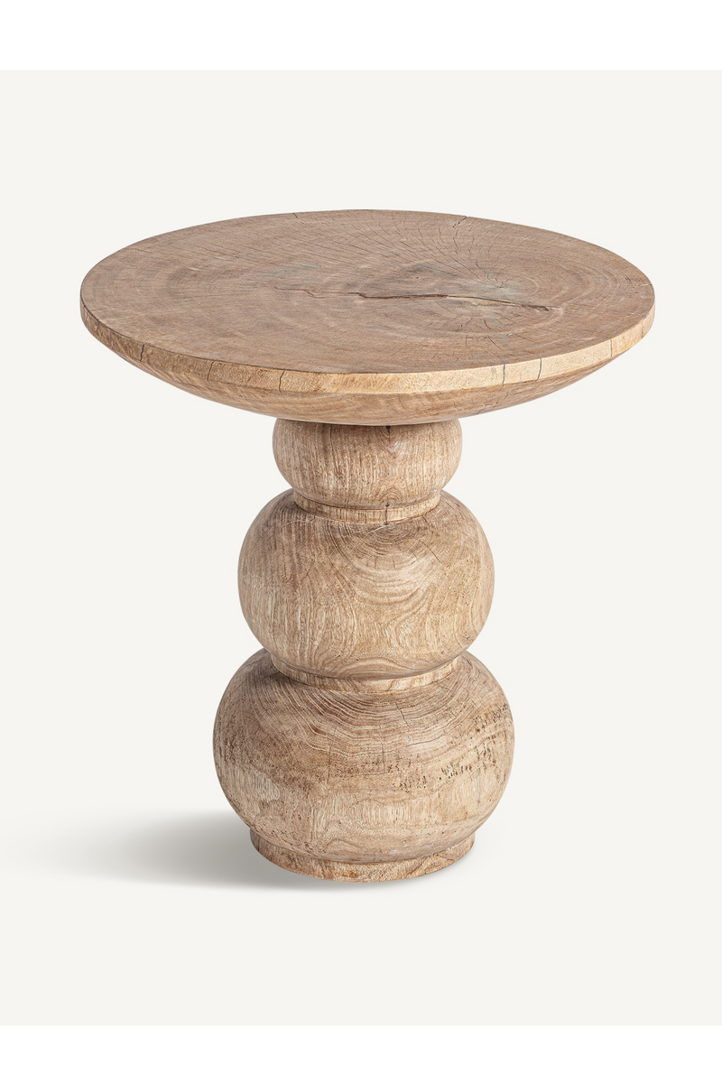 Mango Wood Round Side Table | Vical Home Rimini | Woodfurniture.com