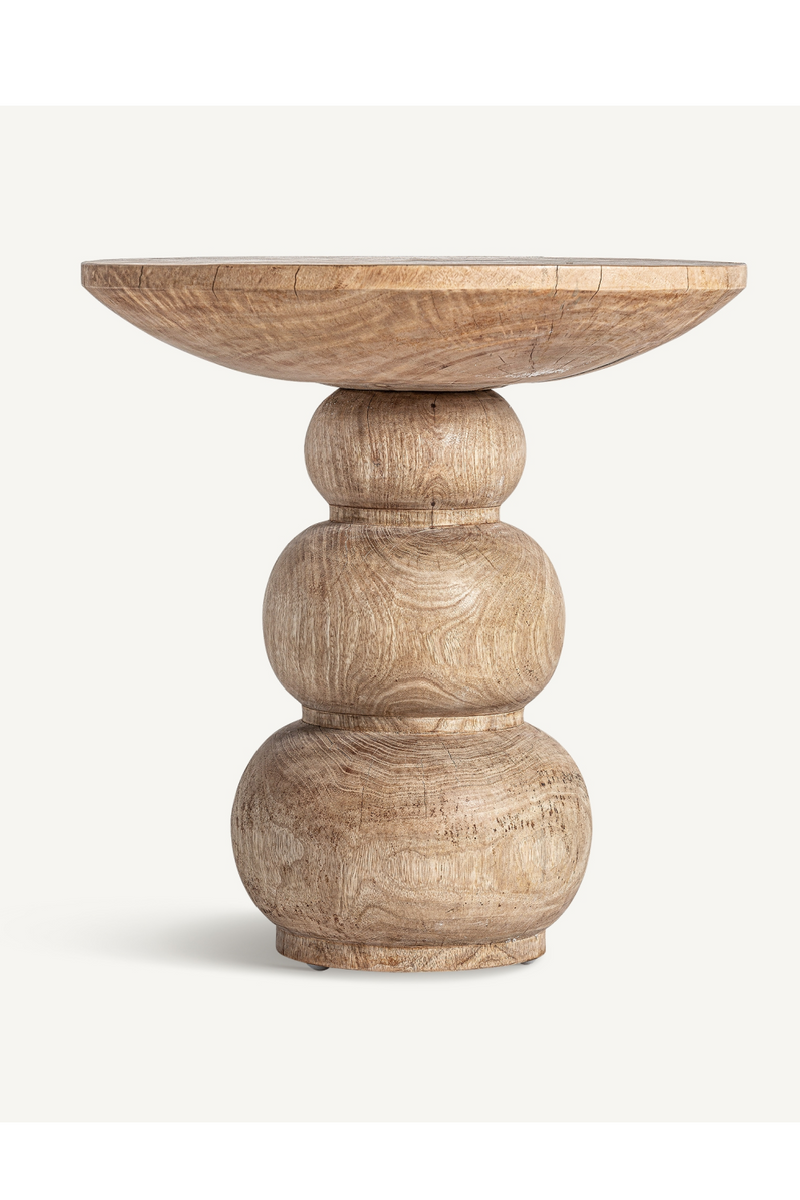 Mango Wood Round Side Table | Vical Home Rimini | Woodfurniture.com