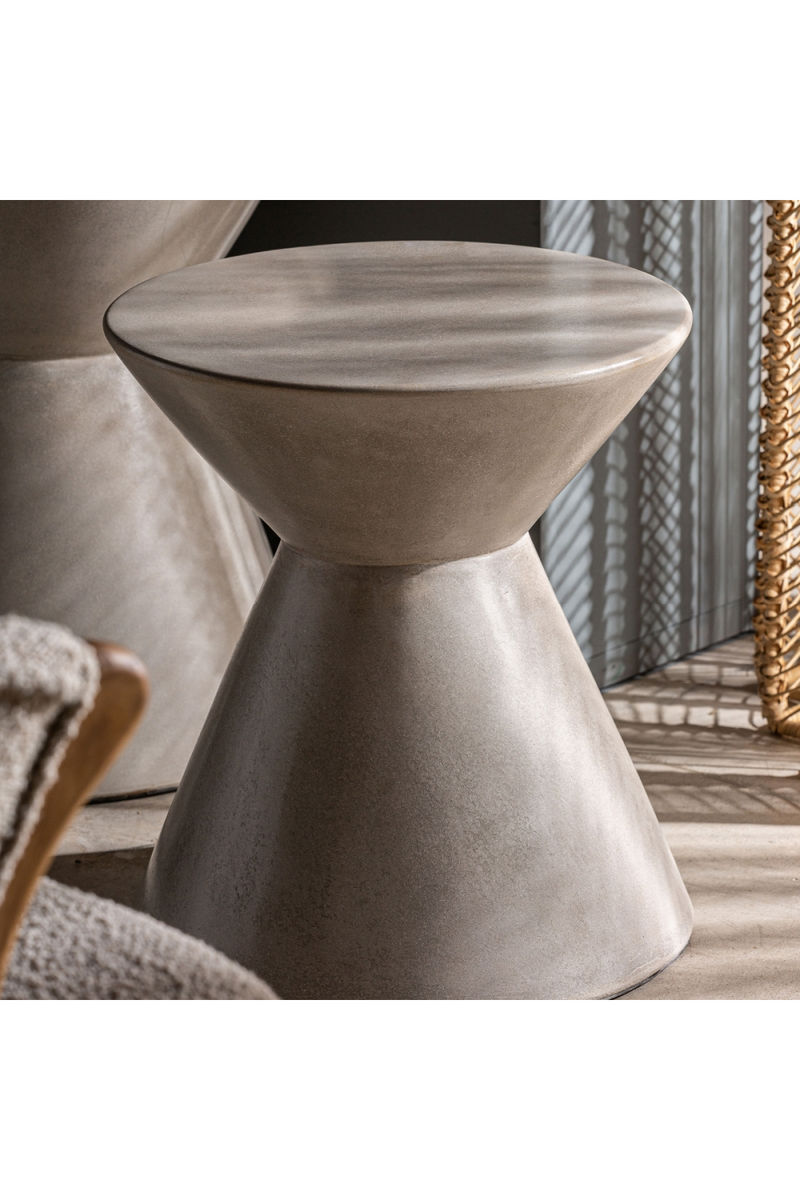 Cement Cone-Shaped Side Table | Vical Home Telfs | Woodfurniture.com