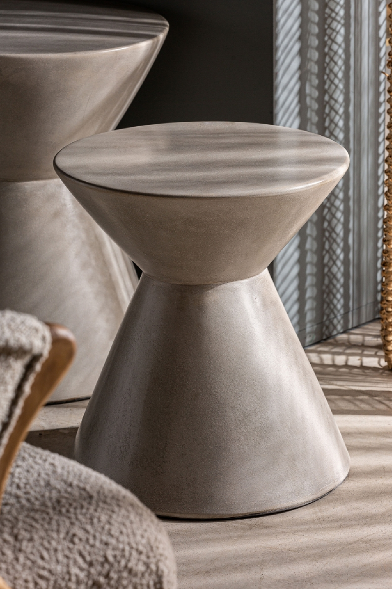 Cement Cone-Shaped Side Table | Vical Home Telfs | Woodfurniture.com