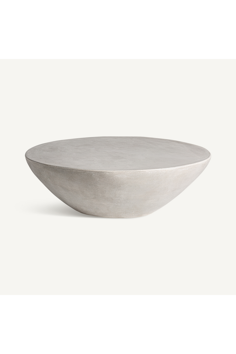 Gray Cement Bowl-Shaped Coffee Table | Vical Home Telfs | Woodfurniture.com