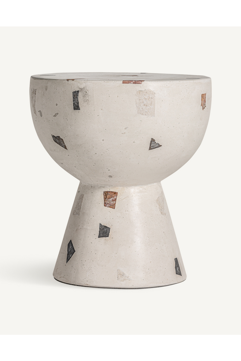 White Terrazzo Side Table | Vical Home Massa | Woodfurniture.com