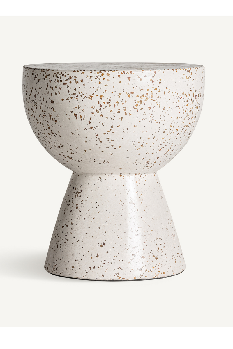 Speckled White Terrazzo Side Table | Vical Home Albenga | Woodfurniture.com