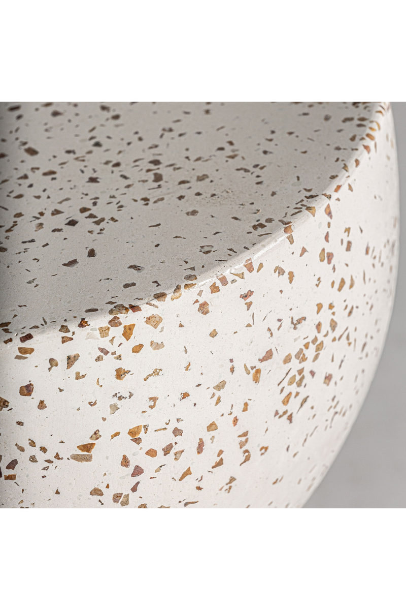 Speckled White Terrazzo Side Table | Vical Home Albenga | Woodfurniture.com