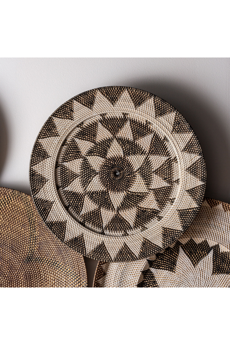 Round Patterned Rattan Wall Decor L | Vical Home Zirba | Woodfurniture.com